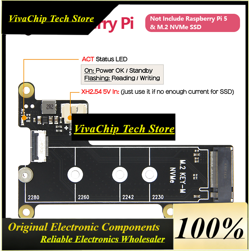Pi 5 Case - VoFSGeekworm X1001 PCIe Ke NVMe Shield