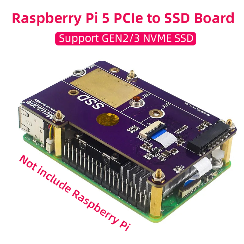 Pi 5 Case - Raspberry Pi papan ekspansi PCIe SSD