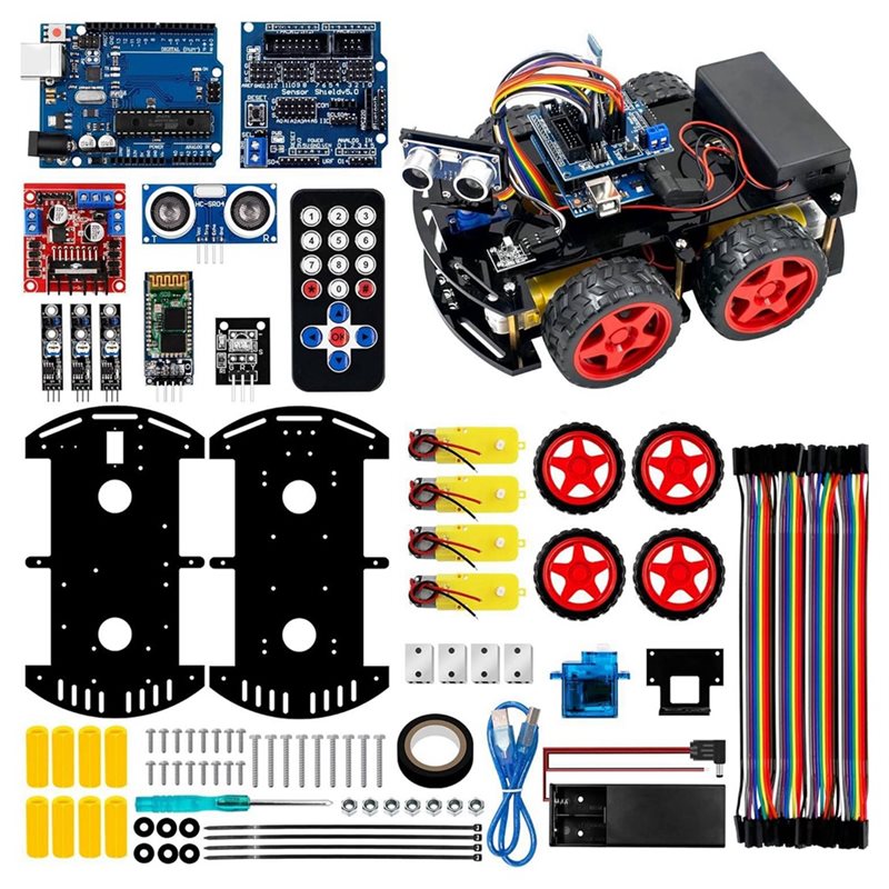 Arduino Kit - WOWFU-4WD Kit Mobil Robot Pintar Untuk