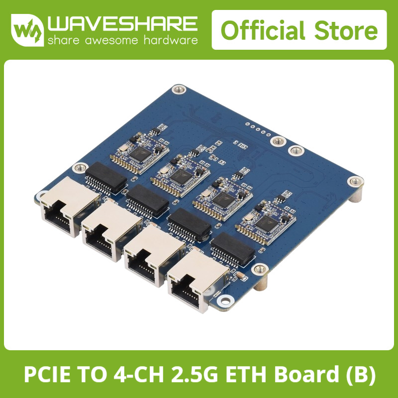 Waveshare PCIe KE 4-Ch Gigabit - Raspberry Pi 4 ulasan dan harga