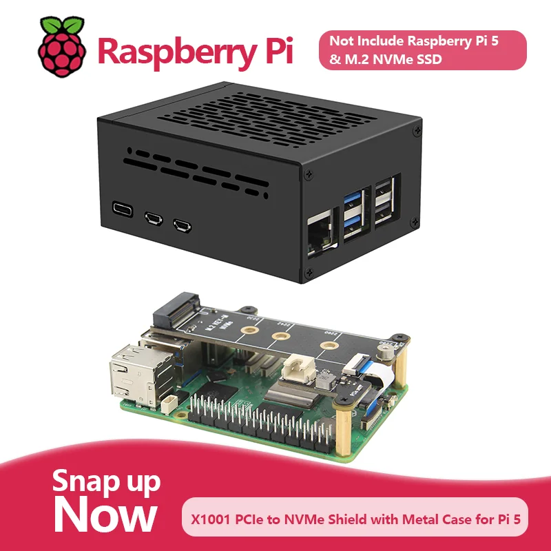 VoFSGeekworm X1001 PCIe Ke NVM - Pi 5 Case ulasan dan harga