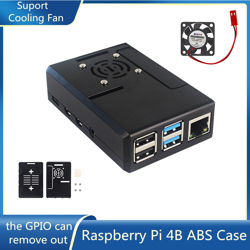 Casing ABS Raspberry Pi Hitam, - Raspberry Pi 4 ulasan dan harga