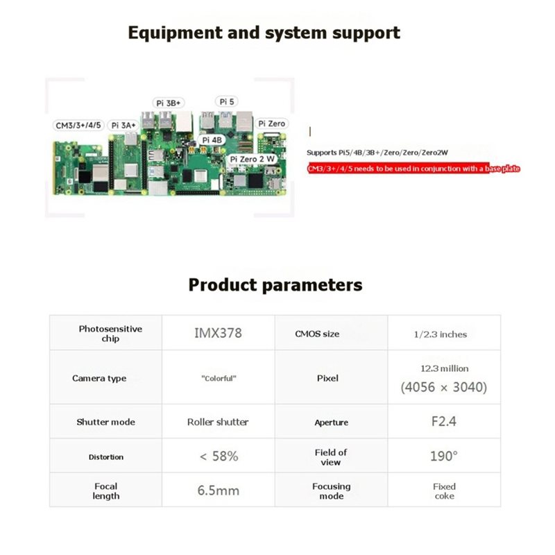 IMX378-190 Kamera 12.3MP Fishe - Pi Camera Module ulasan dan harga